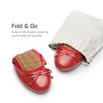 DREAM PAIRS Women's Bow Knot Roll Up Flats