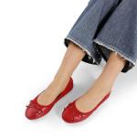 DREAM PAIRS Women's Bow Knot Roll Up Flats
