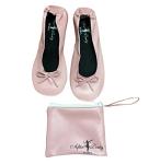 Tickled Pink Foldable Roll Up Pumps for Ladies