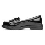 Lilley Fallon Black Patent Loafers for Girls