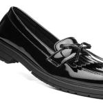 Lilley Fallon Black Patent Loafers for Girls