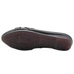 Rismart Women’s Black Leather Ballet Pumps