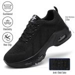 All Black Women's Air Cushion Running Shoes