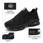 All Black Women's Air Cushion Running Shoes