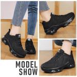 All Black Women's Air Cushion Running Shoes