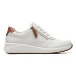 Clarks Women's Un Rio Zip White Sneakers
