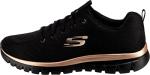 Skechers Women's Graceful Black Rose Gold Sneakers