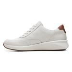 Clarks Women's Un Rio Zip White Sneakers