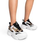 Chunky Black/Tan Platform Sneakers for Women