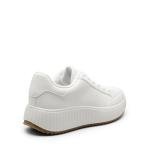 All White Chunky Platform Sneakers for Women