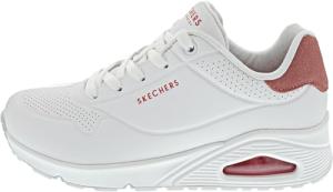 Skechers Women's Uno Pop Back in White/Coral