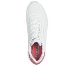 Skechers Women's Uno Pop Back in White/Coral