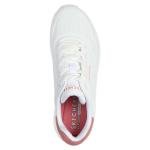 Skechers Women's Uno Pop Back in White/Coral