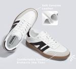 Women’s Retro Gum Sole Fashion Sneakers - White/Black