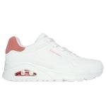 Skechers Women's Uno Pop Back in White/Coral