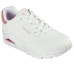 Skechers Women's Uno Pop Back in White/Coral