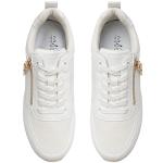 Anjoufemme White Wedge Platform Trainers for Women