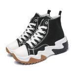 Trendy Black High Top Chunky Sneakers for Women