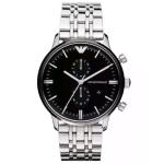Emporio Armani Men's Silver Chronograph Watch AR0389