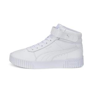 PUMA Women’s Carina 2.0 Mid Sneakers, White/Silver