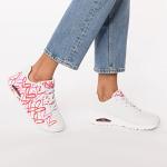 Skechers Women's UNO Heart Print Sneakers - White
