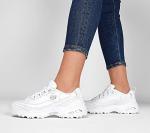 Skechers D'LITES Women's Low-Top Sneakers - White Silver