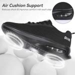 All Black Air Cushion Running Shoes for Women