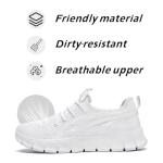 Women's Lightweight Slip-On Athletic Sneakers - White