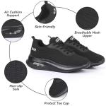 All Black Air Cushion Running Shoes for Women