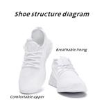 Women's Lightweight Slip-On Athletic Sneakers - White