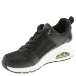 Skechers Women's Uno Wedge Sneaker in Black