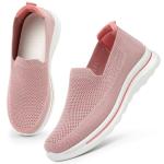 Pink Breathable Slip-On Sneakers for Women