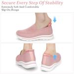 Pink Breathable Slip-On Sneakers for Women