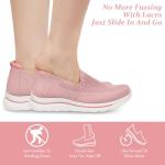 Pink Breathable Slip-On Sneakers for Women