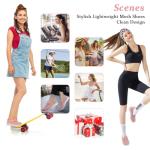 Pink Breathable Slip-On Sneakers for Women