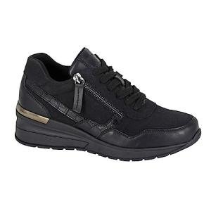 Cipriata Women's Black Zip Wedge Trainers, Size 7