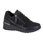Cipriata Women's Black Zip Wedge Trainers, Size 7