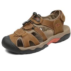 Men's Closed-Toe Outdoor Sport Sandals - Brown