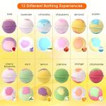 Essential Oils Bath Bombs Gift Set - 12 Pack