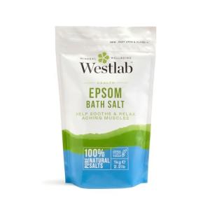 Westlab Pure Epsom Salt 1kg Resealable Pouch
