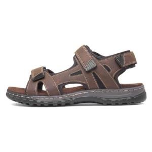 Edwin Men's Brown Easy Fasten Sandal, Size 8