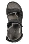 Men's Grey Sandals with Cushioned Footbed