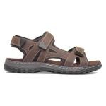 Edwin Men's Brown Easy Fasten Sandal, Size 8