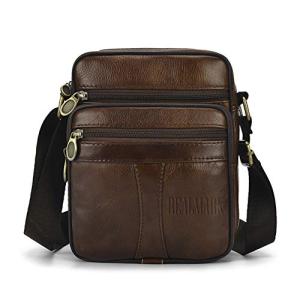 Men's Genuine Leather Crossbody Shoulder Bag