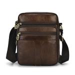 Men's Genuine Leather Crossbody Shoulder Bag