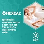 Hexeal Epsom Salt 25kg for Bathing & Gardening