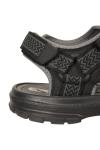 Men's Grey Sandals with Cushioned Footbed