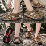 Men's Closed-Toe Outdoor Sport Sandals - Brown