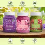 Natural Bath Salts Set - Lavender, Rose, Eucalyptus