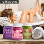 Natural Bath Salts Set - Lavender, Rose, Eucalyptus